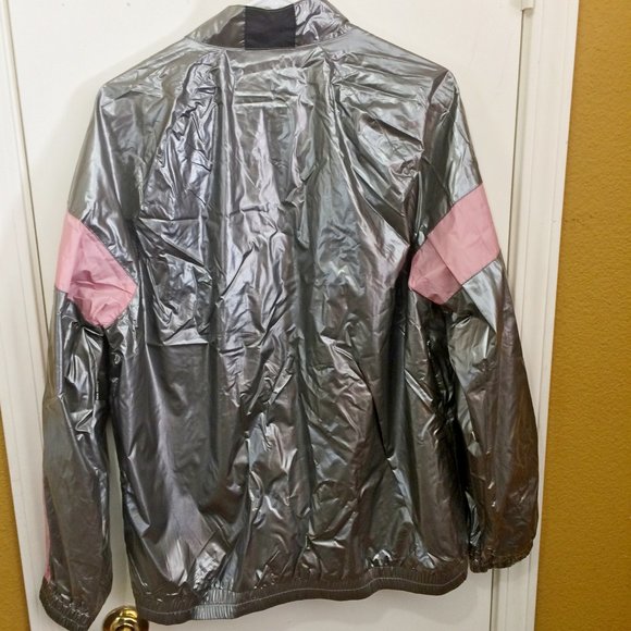 INC men's shiny reflective nylon & mesh lined windbreaker outdoor jogging jacket - Picture 5 of 5